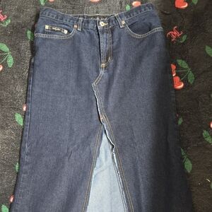 Baby Phat Denim Maxi Skirt W/ Slit